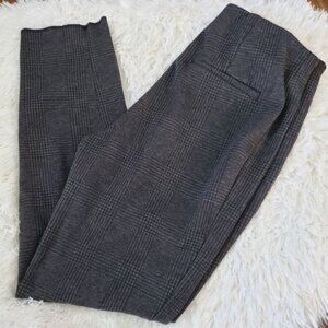 H&M Black and Dark Gray Plaid Mid Rise Pants Size Medium